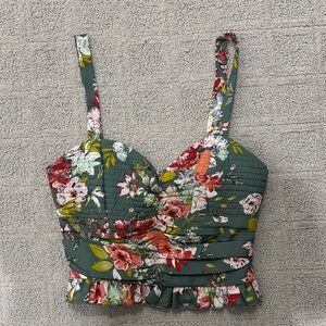 OG Collective Floral Green Women's Top